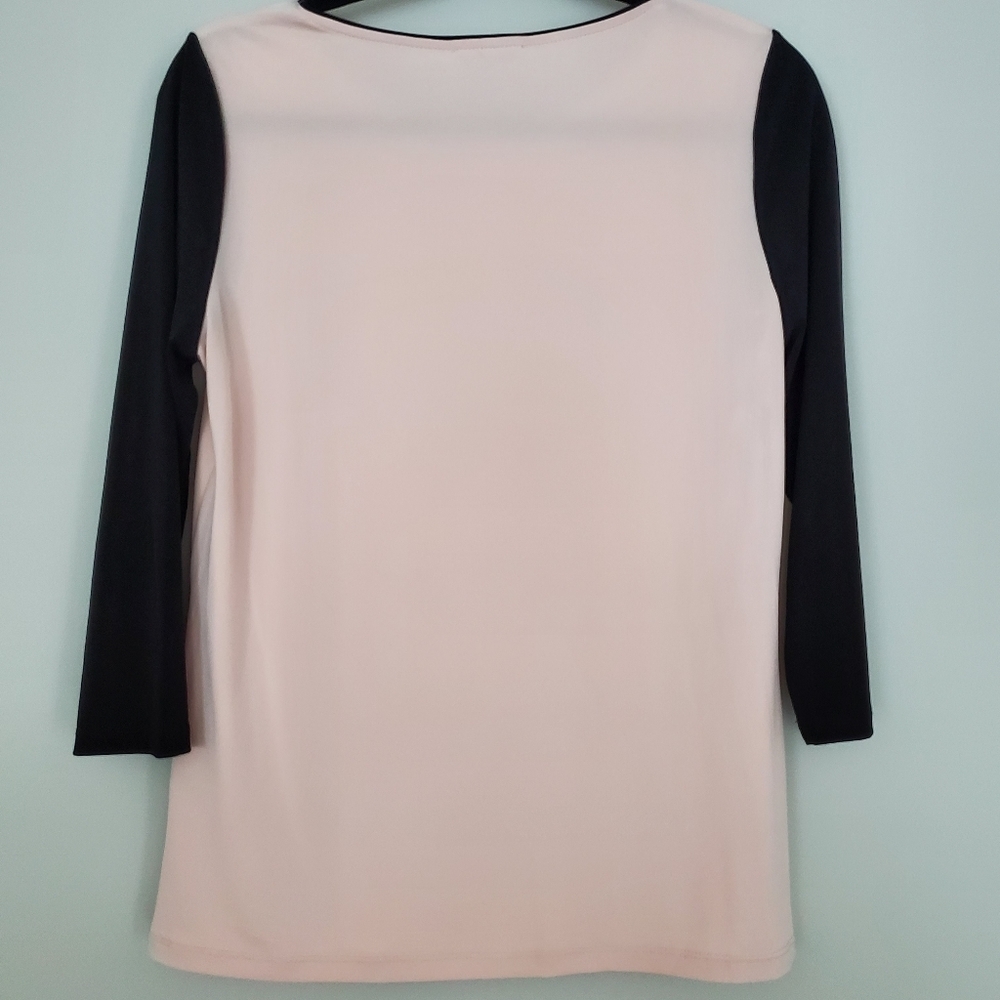 Calvin Klein Blush Color Block Top - Picture 3 of 10